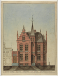 214819 Opstand van de voorgevel voor een kantoor met woonhuis van de Levensverzekeringsmaatschappij Piëtas (Burgstraat ...